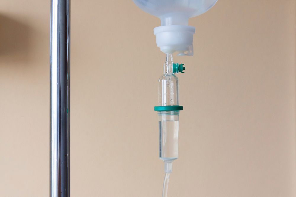 Hospital infusion drip. Free public domain CC0 photo.
