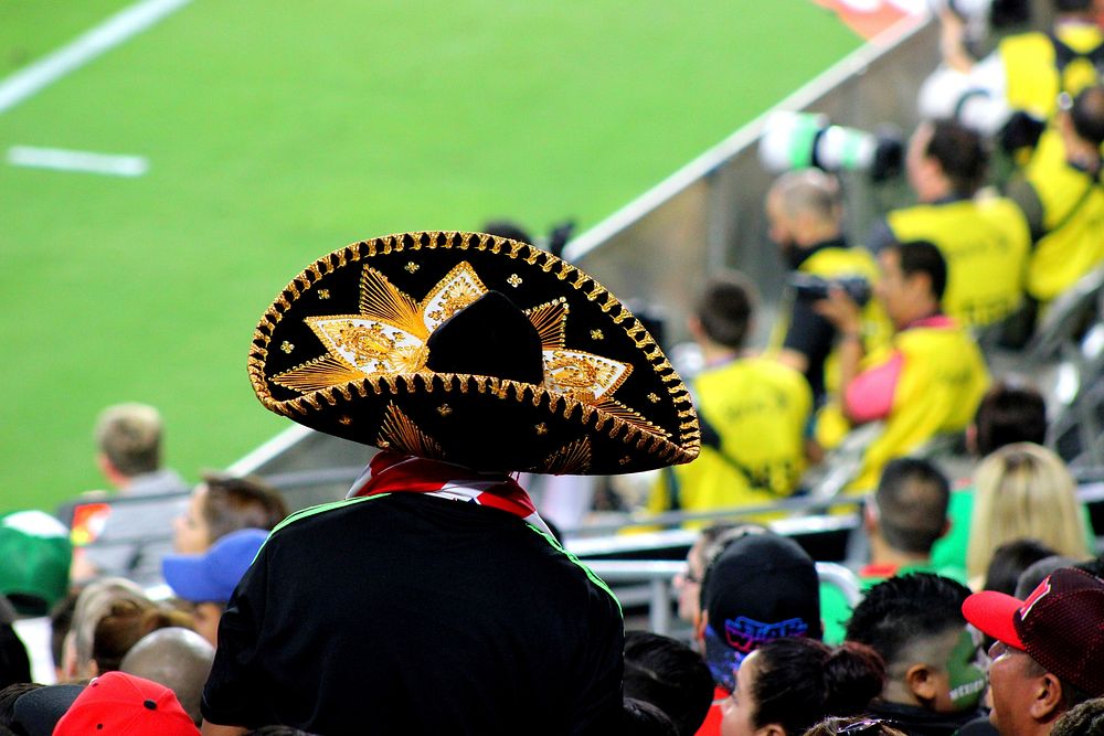 Mexican sombrero at sports game. Free public domain CC0 photo.