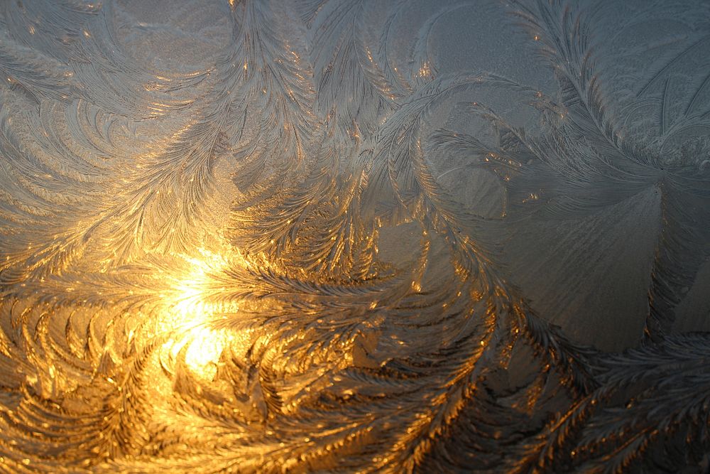 Closeup on ice crystals. Free public domain CC0 image. 
