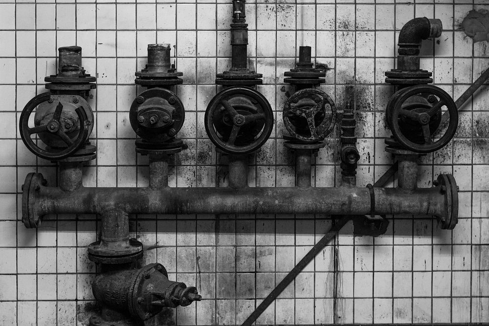 Old pipes in building. Free public domain CC0 photo.