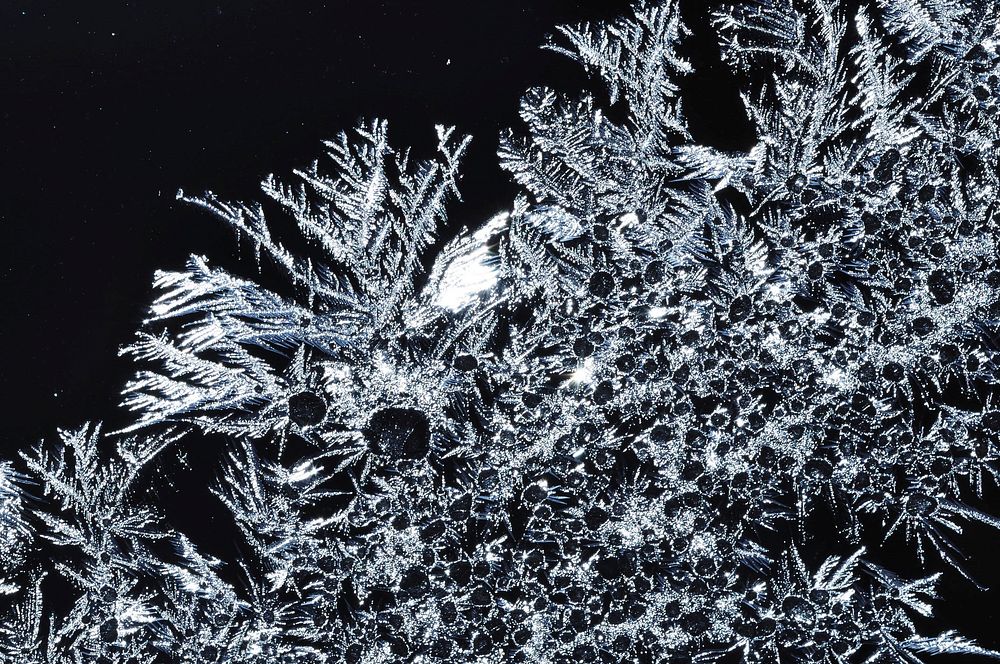 Closeup on ice crystals. Free public domain CC0 image. 