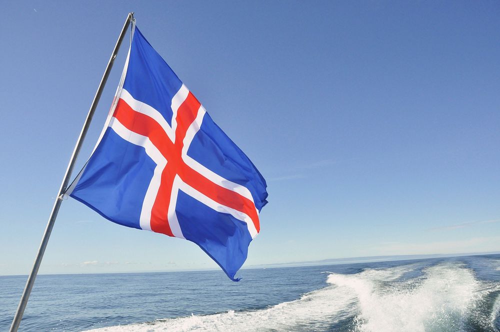 Iceland flag. Free public domain CC0 image.