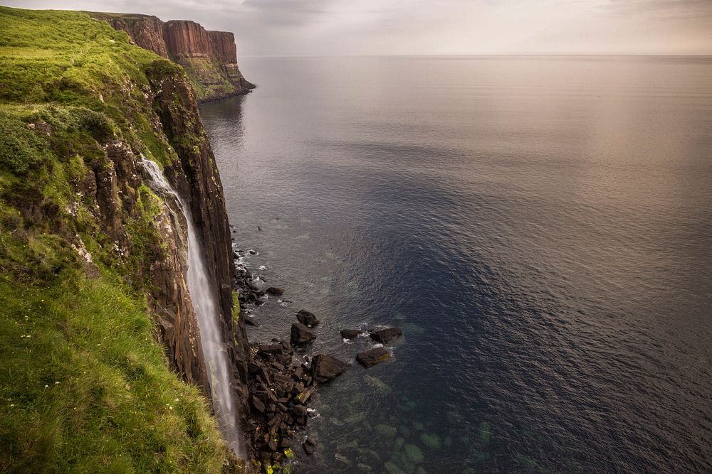 Isle of skye waterfall, Scotland. Free public domain CC0 image.