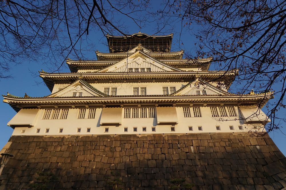 Himeji white castle architecture. Free public domain CC0 image.