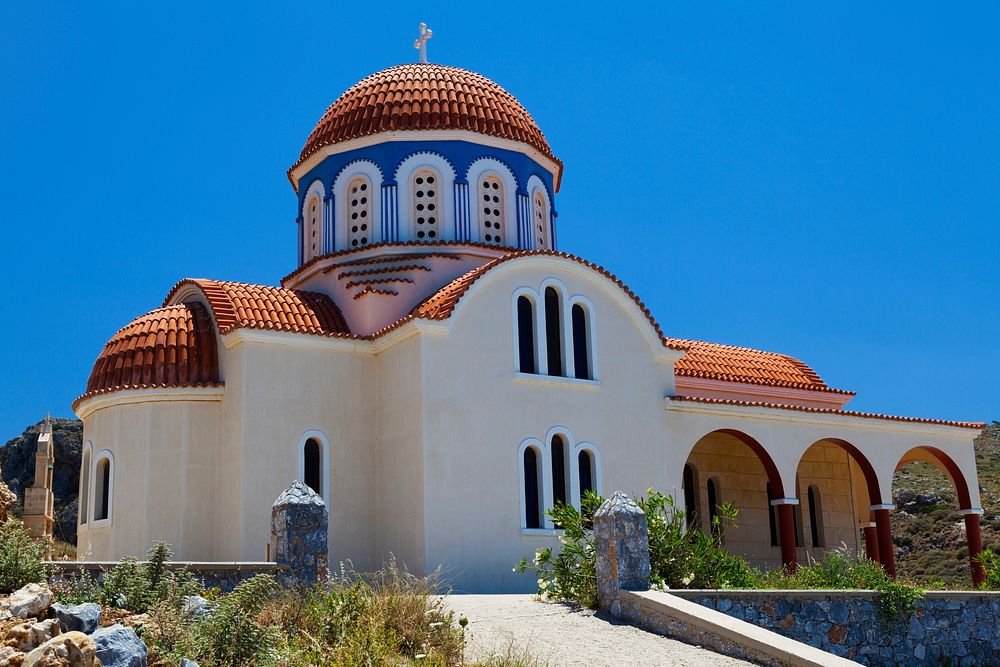 Orthodox Greek church architecture. Free public domain CC0 image.