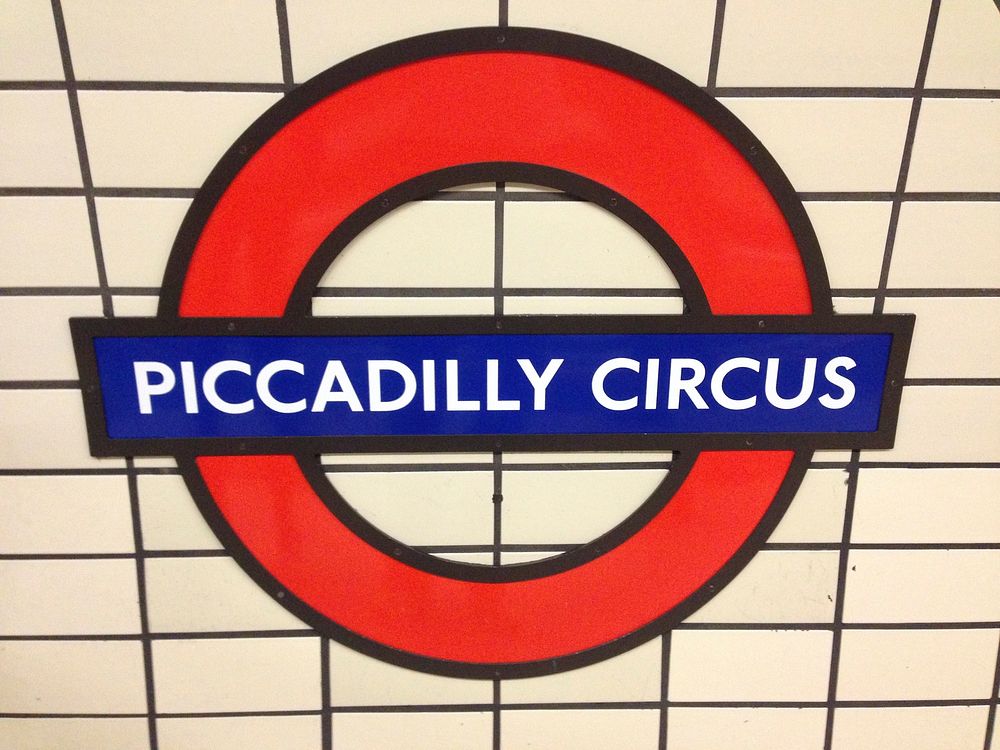 Piccadilly Circus, Underground tube station. London, UK - Nov. 24, 2015