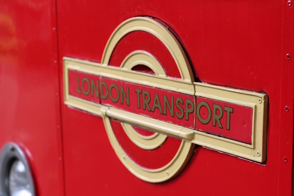 London Bus Transport, sign logo. England, UK - Nov. 24, 2015