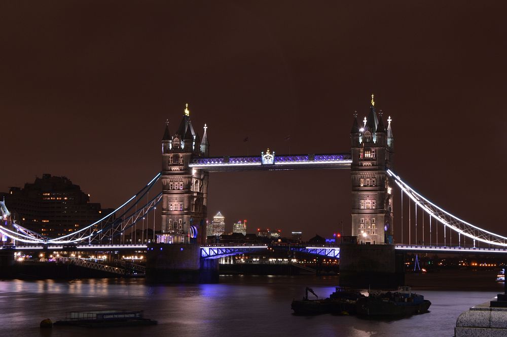 Tower Bridge in London, England. Free public domain CC0 photo.