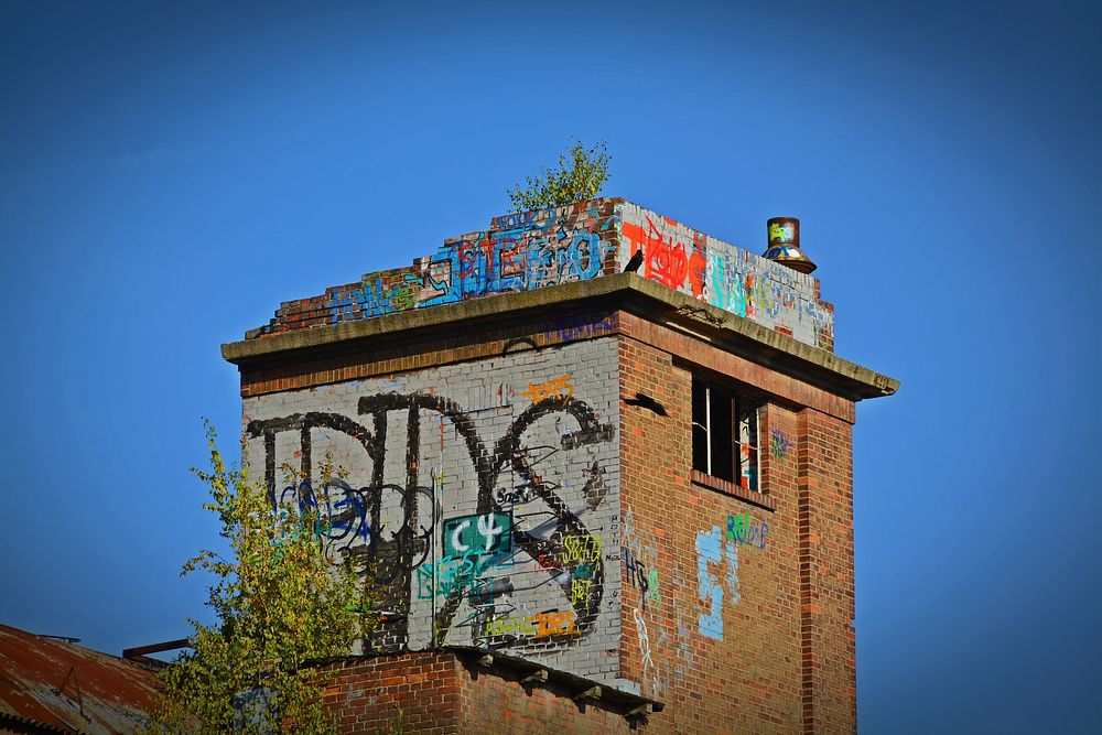 Abandoned factory building. Free public domain CC0 photo.