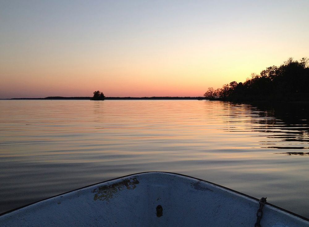 Rowboat in the water. Free public domain CC0 photo.