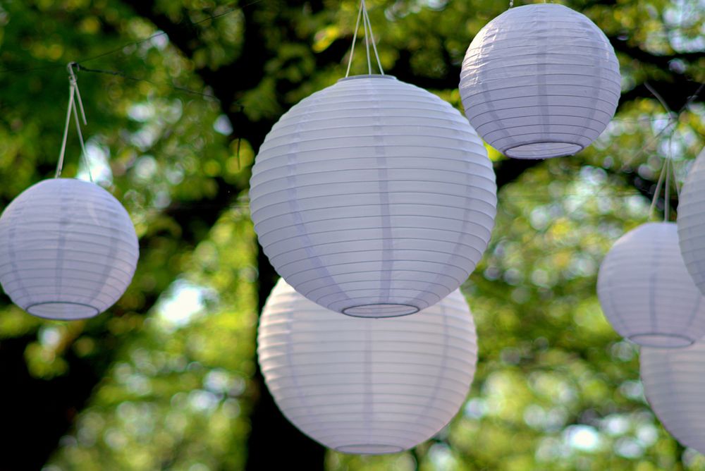 White round lantern. Free public domain CC0 photo