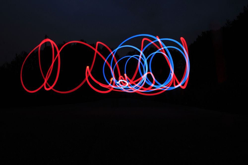 Long exposure lights photo. Free public domain CC0 image.