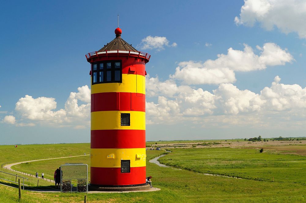 Pilsum Lighthouse, Germany. Free public domain CC0 photo.