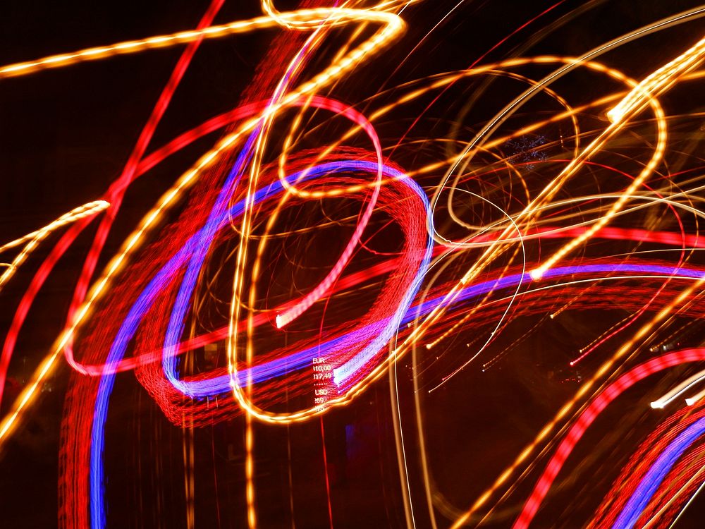 Long exposure lights photo. Free public domain CC0 image.