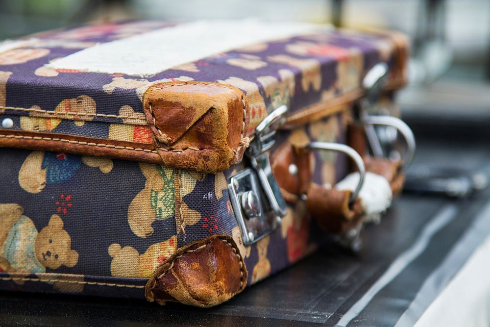 Cute luggage. Free public domain CC0 image.