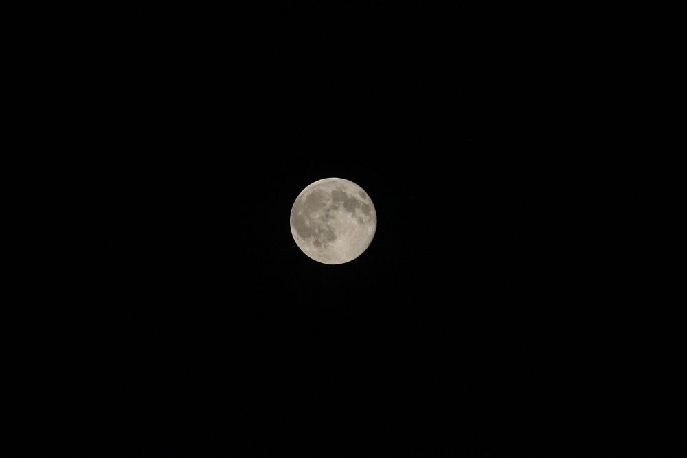 Moon in the night sky. Free public domain CC0 image.