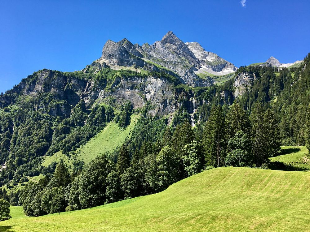 Mountain landscape Glarus during summer. Free public domain CC0 image.