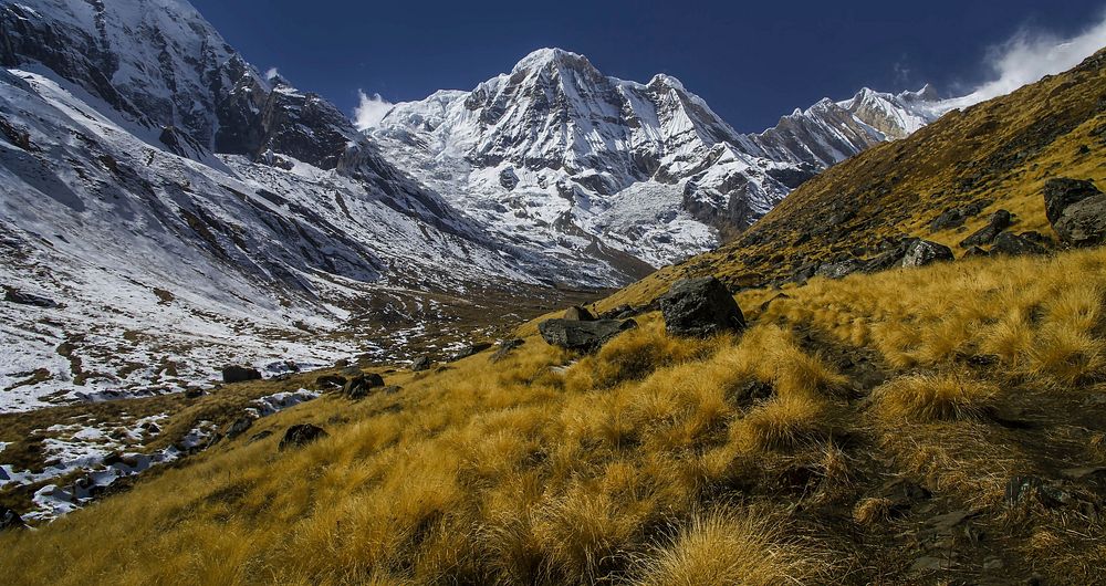 Snow-capped mountain. Free public domain CC0 photo. 