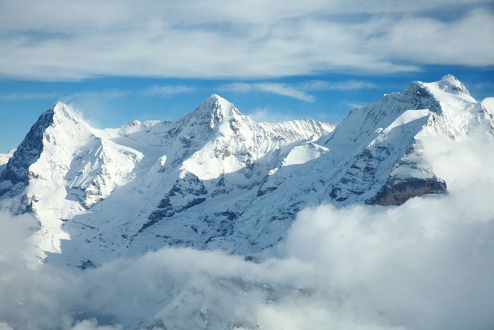 Snow-capped mountain. Free public domain CC0 photo. 