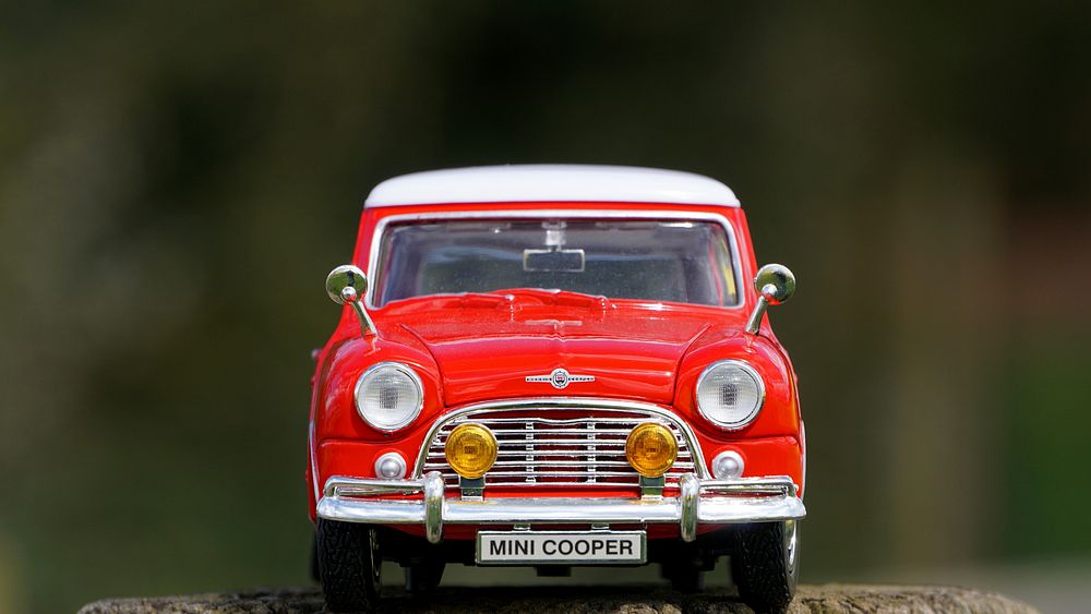 Mini Cooper car. Location Unknown. Date Unknown.