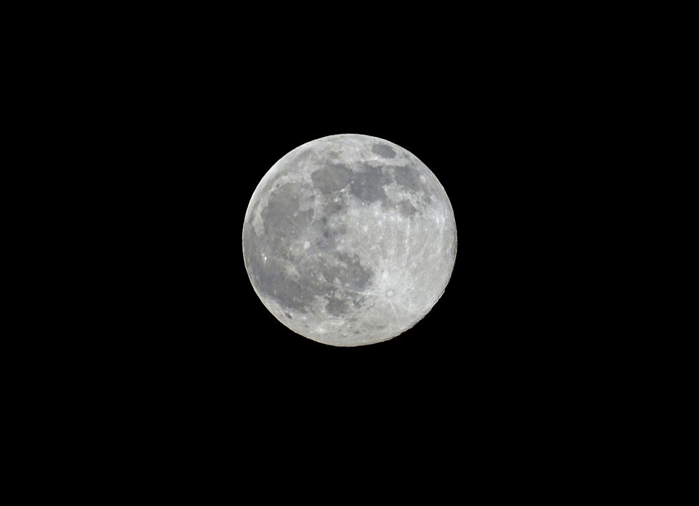 Moon in the night sky. Free public domain CC0 image.