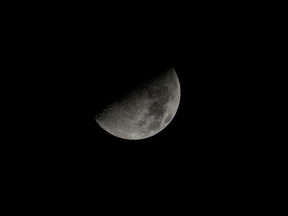 Moon in the night sky. Free public domain CC0 image.