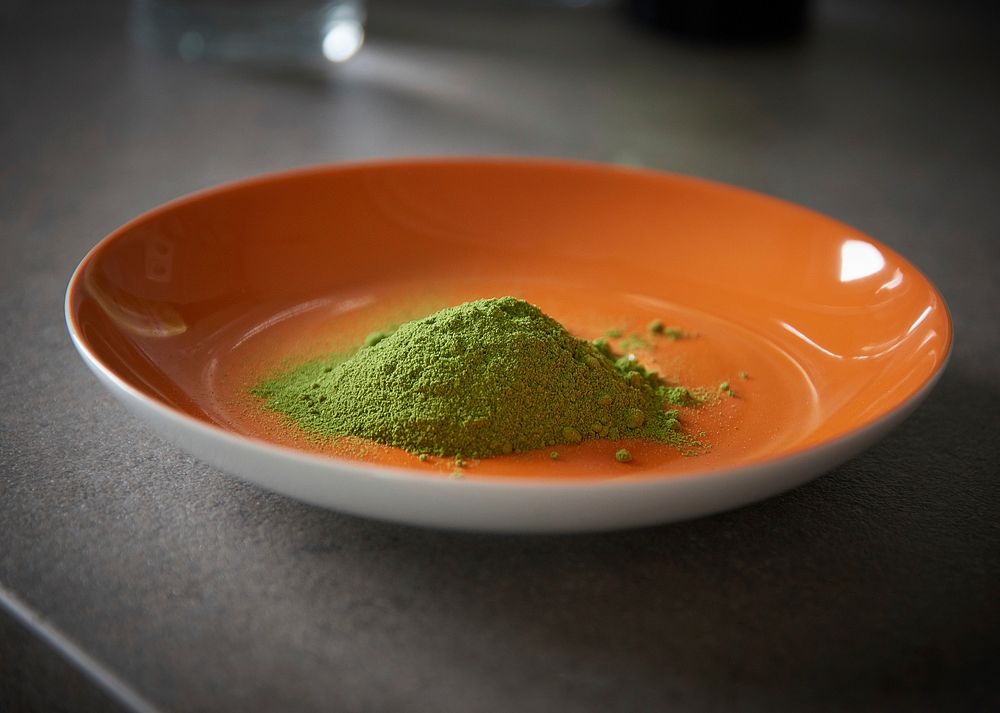 Green matcha powder. Free public domain CC0 image