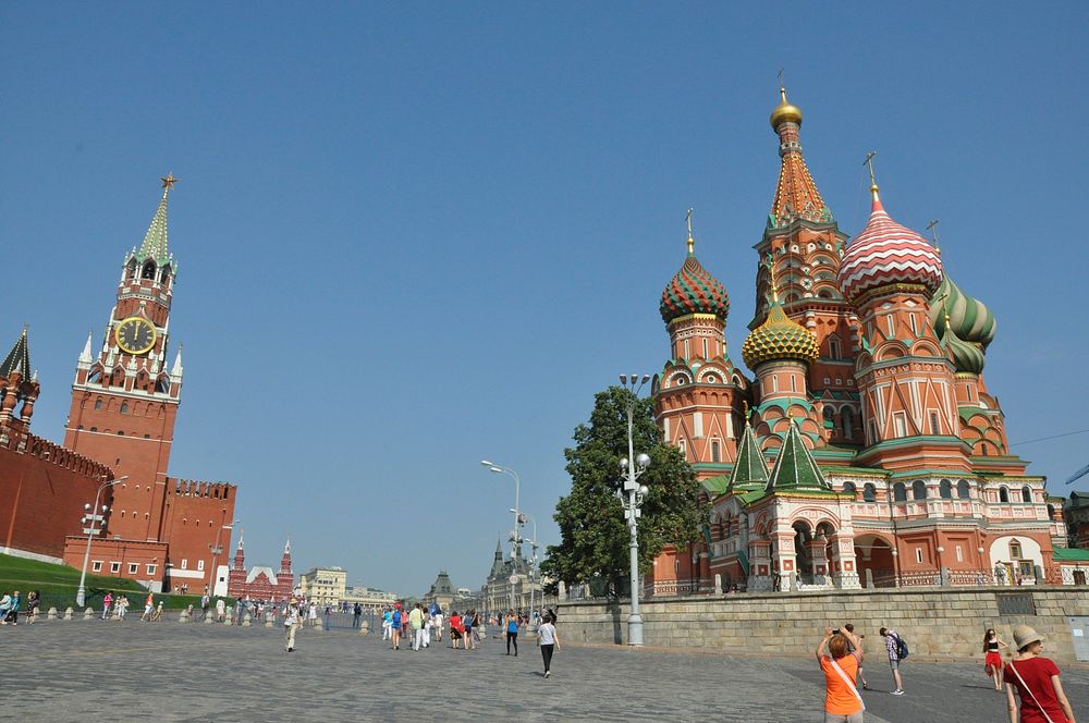 St. Basil's Cathedral, Kremlin, Russia. Free public domain CC0 photo.