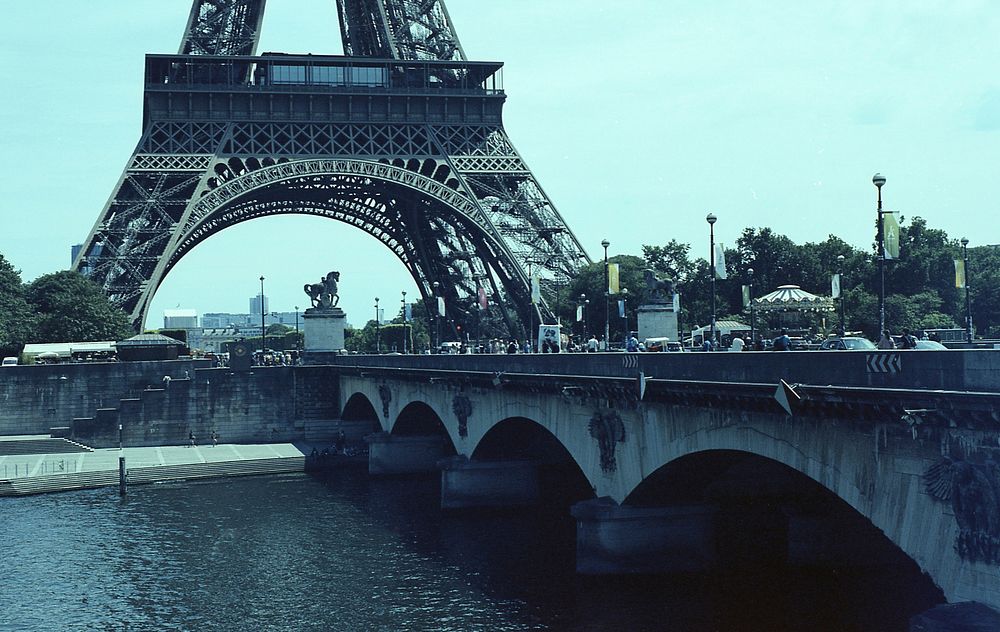 Free closeup on Paris Eiffel Tower photo, public domain building CC0 image.