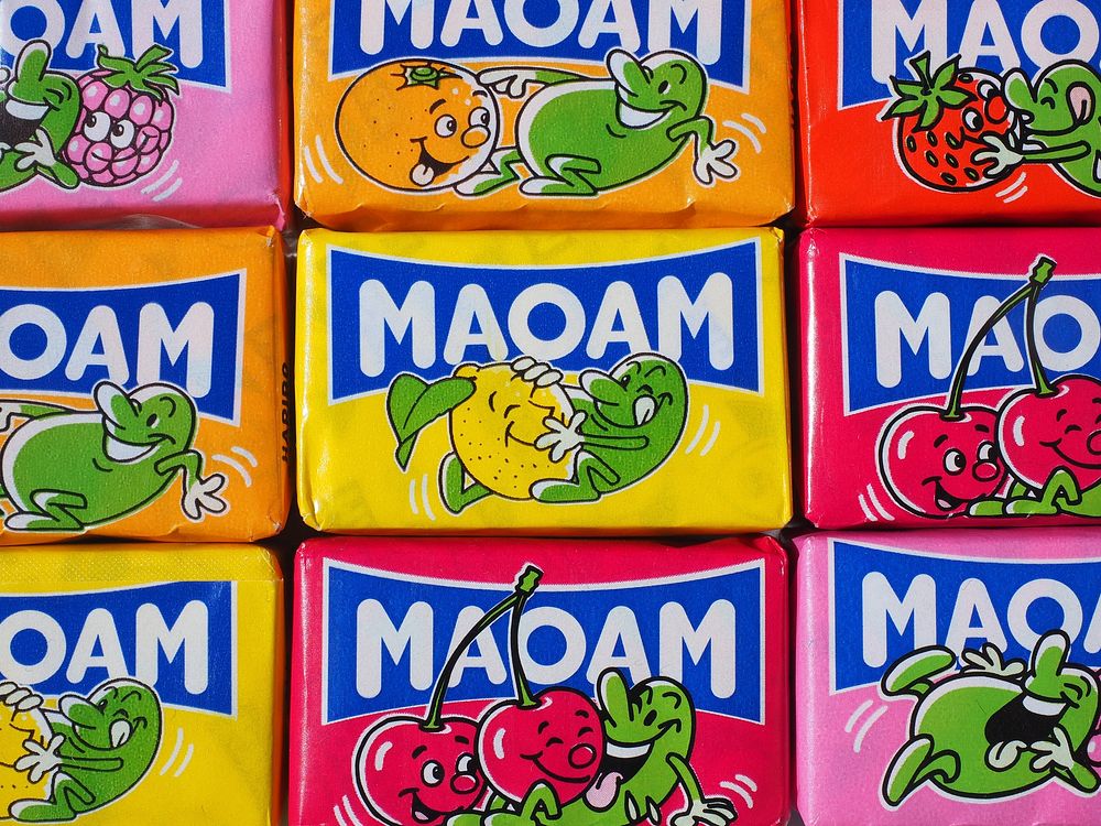 Maoam chewy candy, location unknown, date unknown