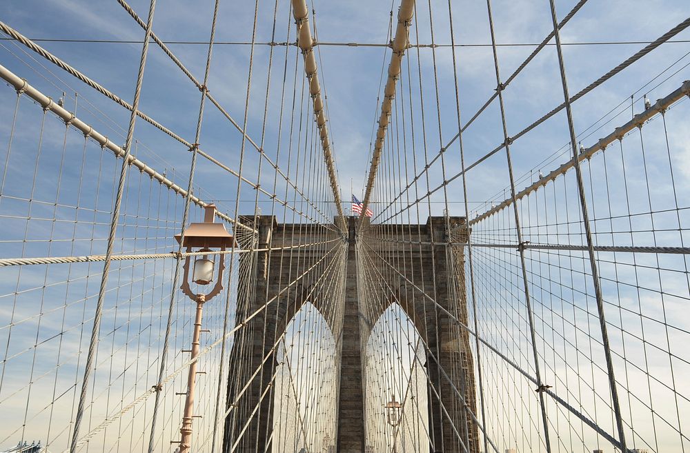Brooklyn Bridge, New York City, USA. Free public domain CC0 photo.