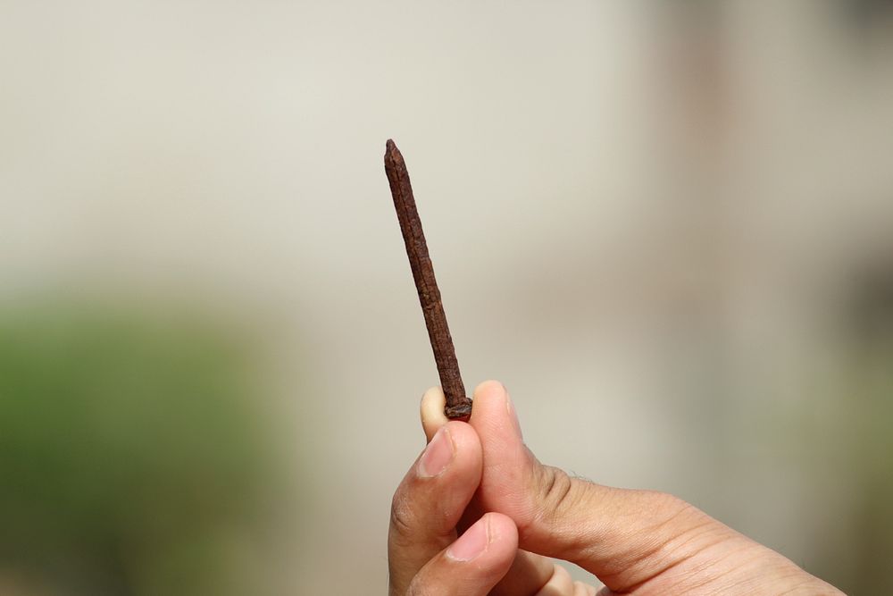 Rusty nail, background photo. Free public domain CC0 image.