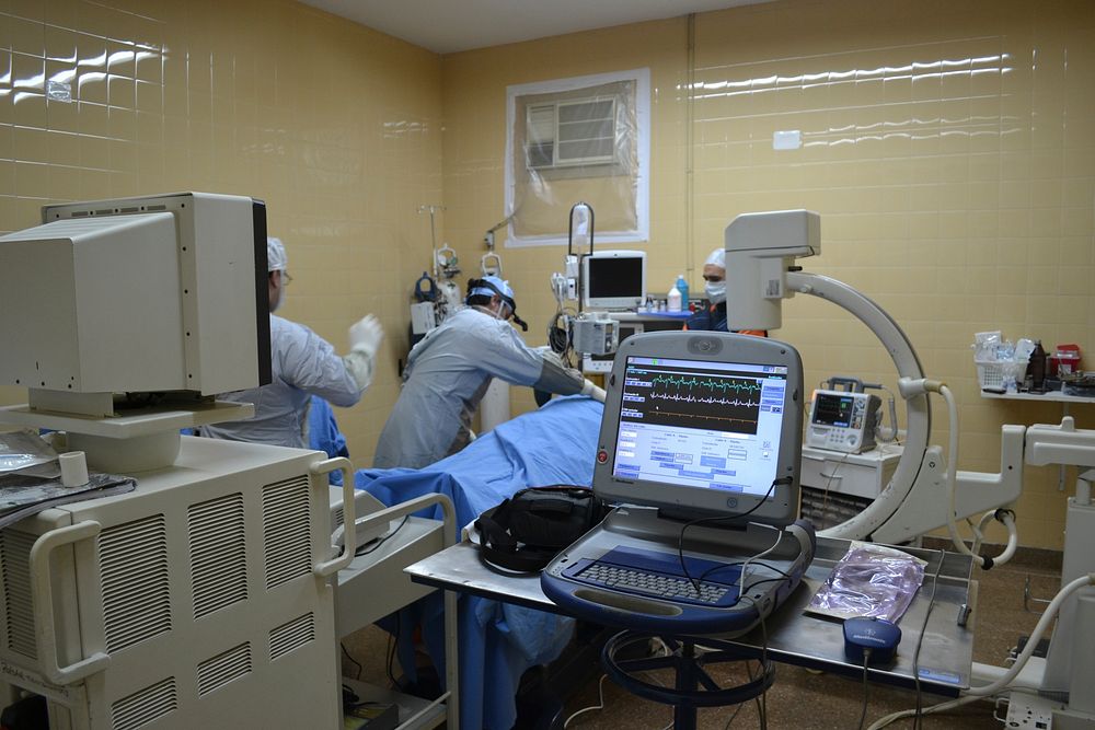 Operating room in a hospital, location unknown, 3 July 2016.