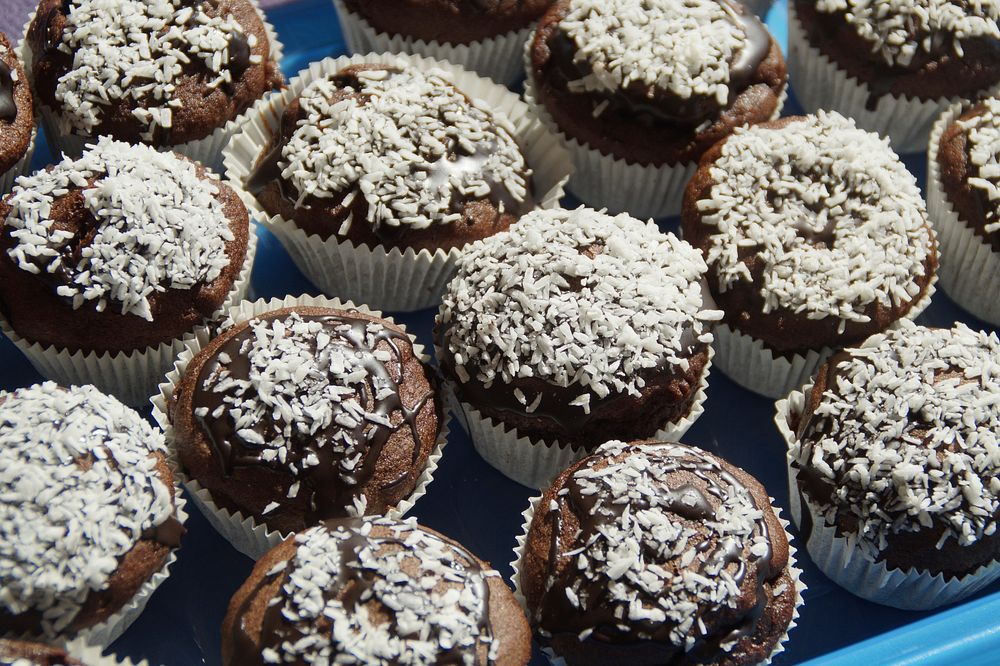 Chocolate cupcake. Free public domain CC0 photo.
