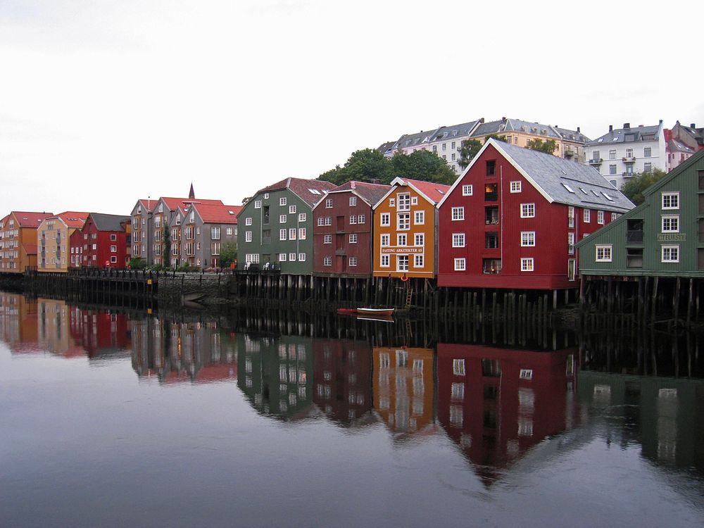 Norway waterway channels buildings. Free public domain CC0 photo.