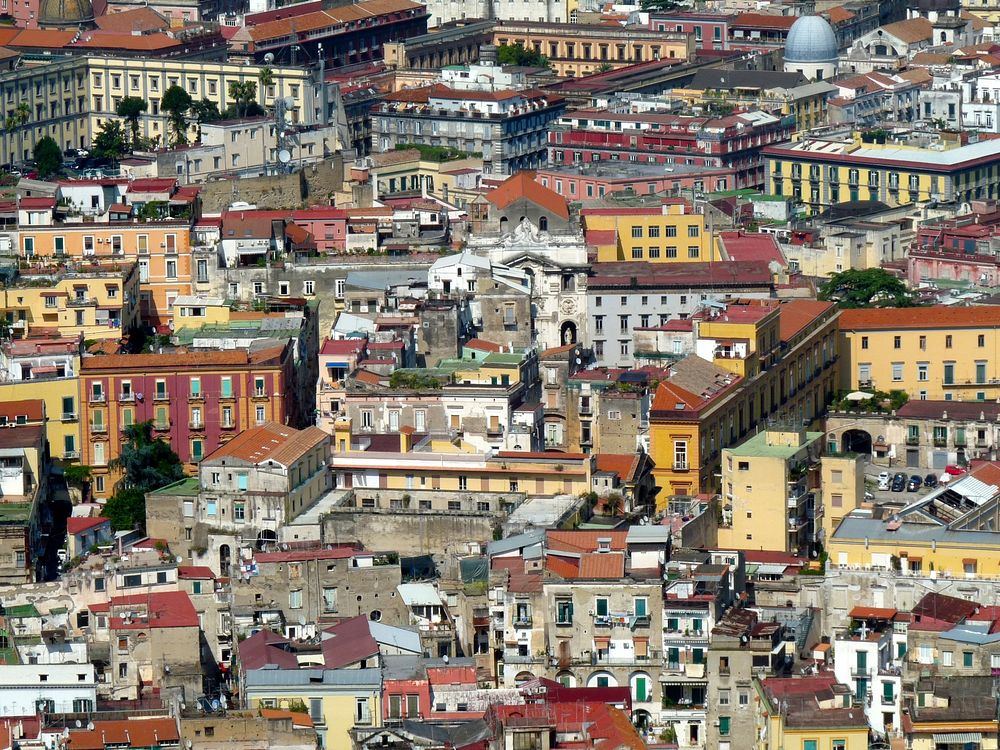Roof of buildings in Naples, Italy. Free public domain CC0 image.