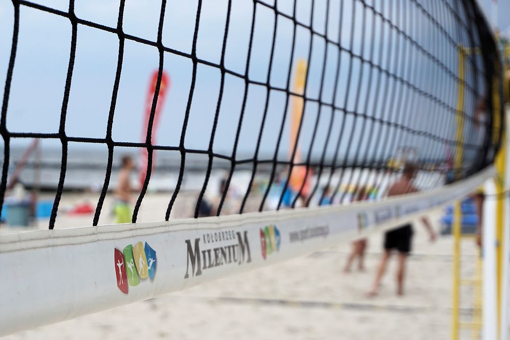 Beach volleyball net. Free public domain CC0 photo.