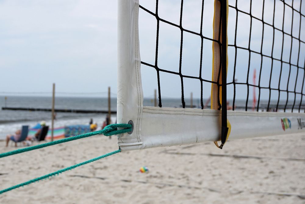 Beach volleyball net. Free public domain CC0 photo.