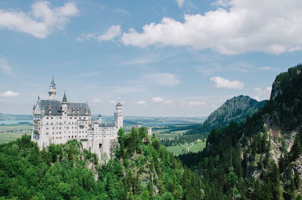The Neuschwanstein Castle in Germany during day. Free public domain CC0 photo.
