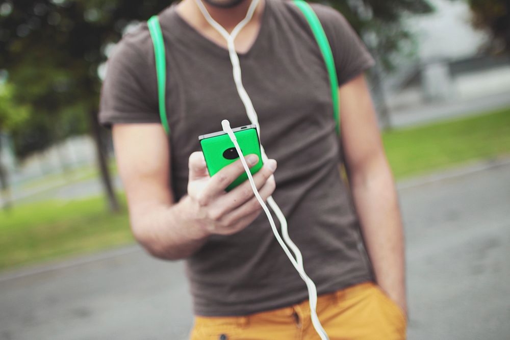 Man listening to music. Free public domain CC0 photo.