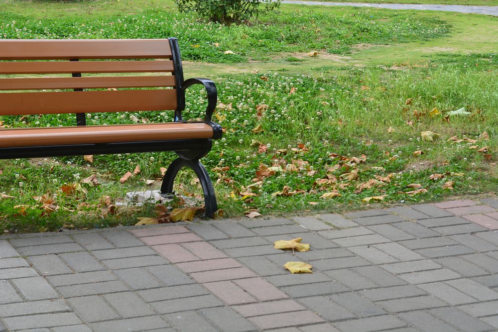 Park bench. Free public domain CC0 photo