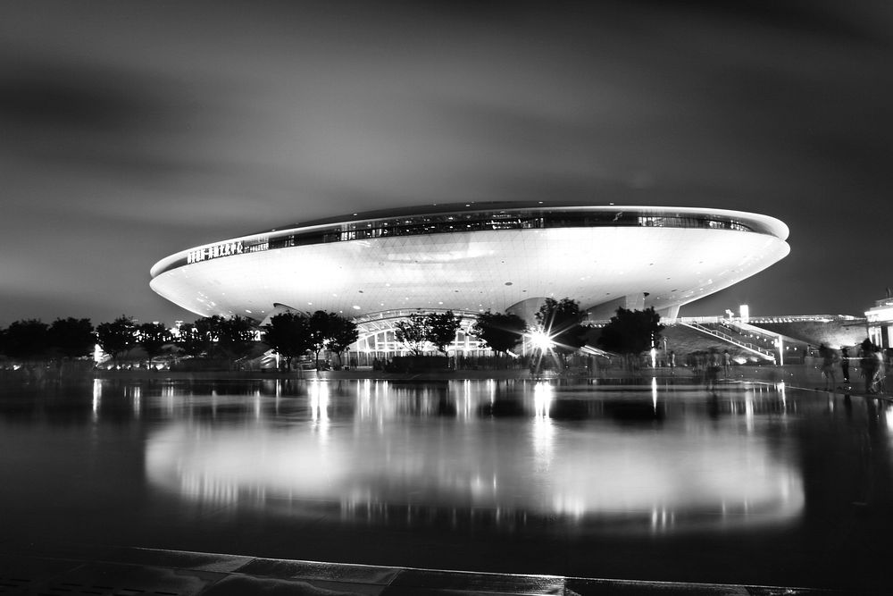 Mercedes-Benz arena in Shanghai, China. Free public domain CC0 photo.