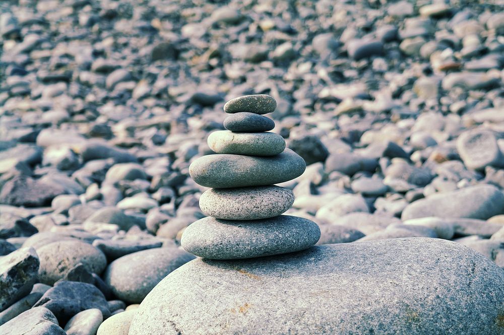 Stone stacked, zen mode. Free public domain CC0 photo.