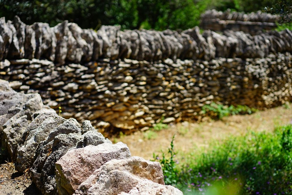Ancient rock wall. Free public domain CC0 image.