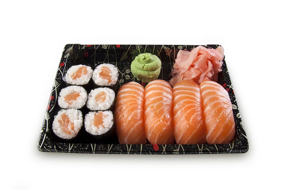 Sushi package, Japanese food. Free public domain CC0 photo.