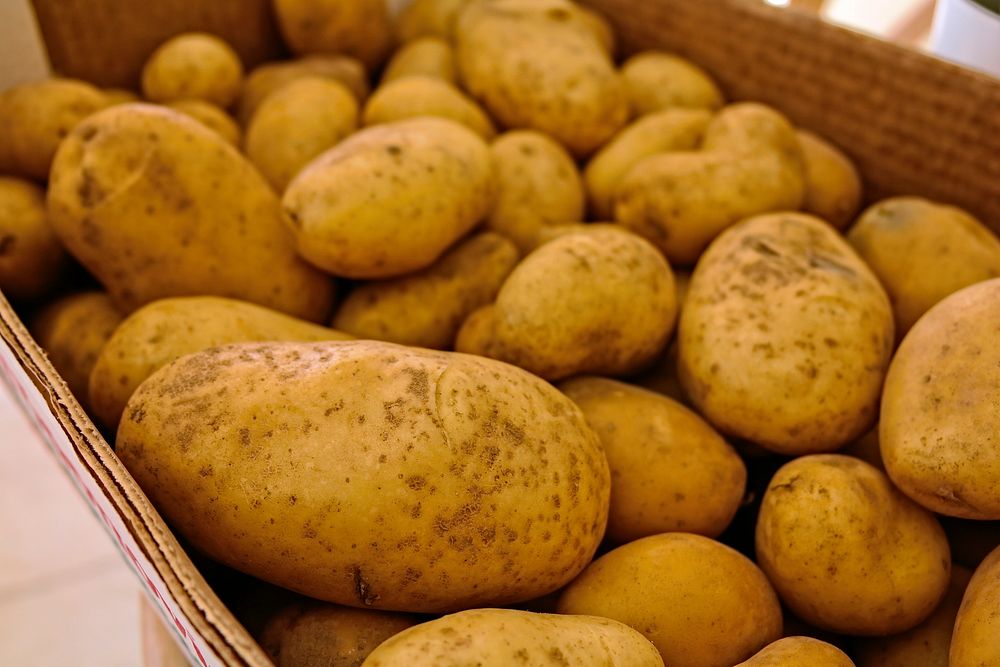 Potatoes, farm produce. Free public domain CC0 image