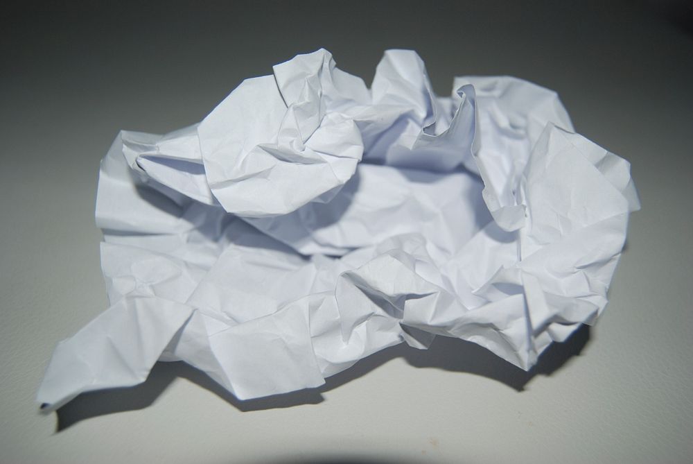 Crumpled paper. Free public domain CC0 image.