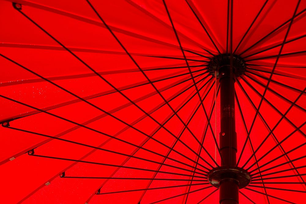 Red canopy closeup. Free public domain CC0 photo.