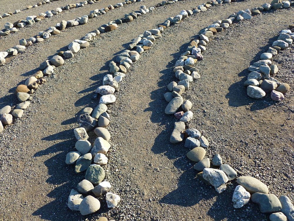 Rows of stones. Free public domain CC0 image