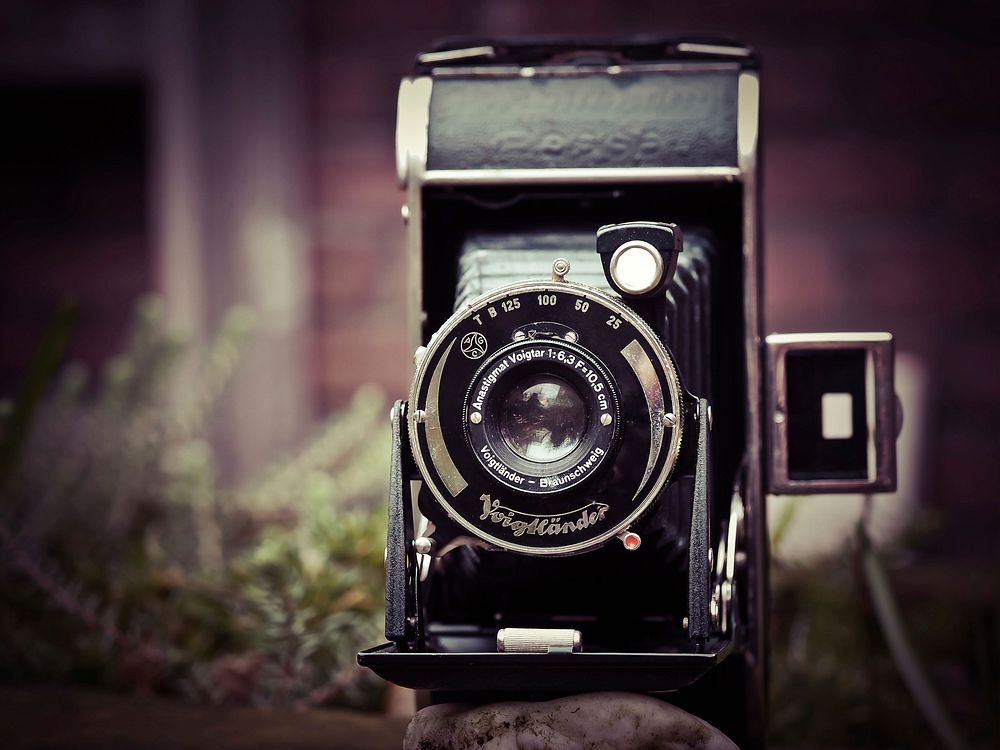 Voigtlander film camera, location unknown, | Free Photo - rawpixel